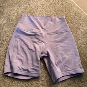Lavender biker shorts lululemon align